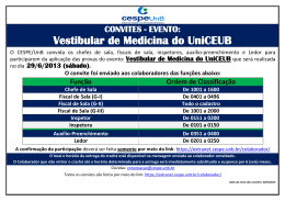 CONVITES - EVENTO: Vestibular de Medicina do UniCEUB