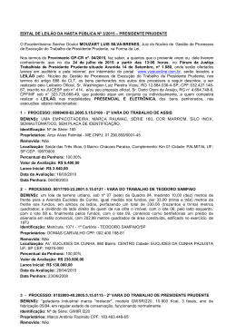 3&ordf; VARA DO TRABALHO DE BAURU