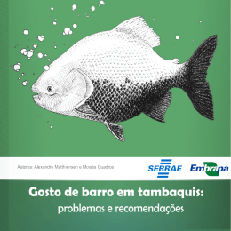Gosto de barro no tambaqui