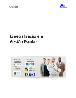 Especialização em Gestão Escolar