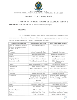 Portaria n&ordm; 1.231, de 31 de mar&ccedil;o de 2015