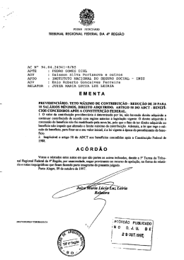 PODER JUDICIÁRIO TRIBUNAL REGIONAL FEDERAL DA 4