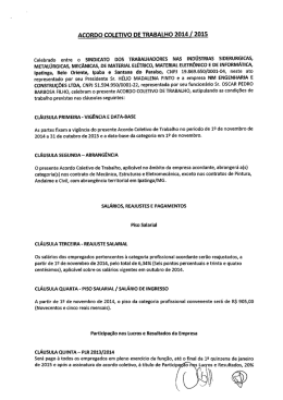 NM Engenharia - Acordo Coletivo de Trabalho