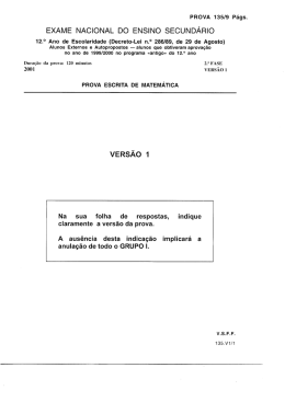Exame 135 - 2&ordf; fase - chamada &uacute;nica - 2001