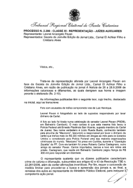 Processo n. 2.398 - Classe XI - Tribunal Regional Eleitoral de Santa