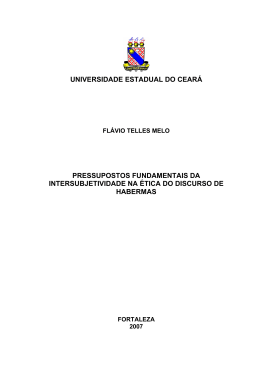 Pressupostos Fundamentais da intersubjetividade na &Eacute;tica