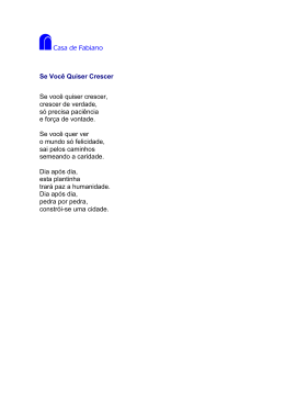 Se Voc&ecirc; Quiser Crescer