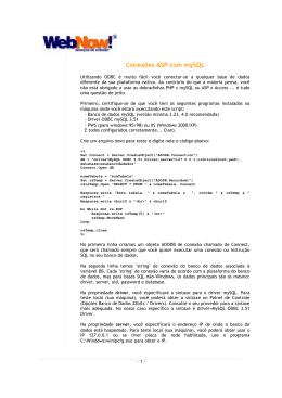 Conexões ASP com mySQL