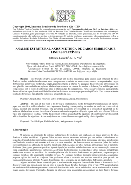 an&aacute;lise estrutural axissim&eacute;trica de cabos umbilicais e linhas