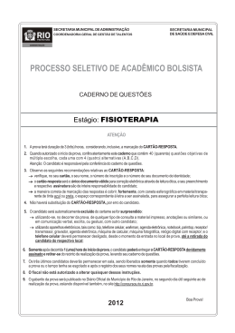 processo seletivo de acad&ecirc;mico bolsista 2012