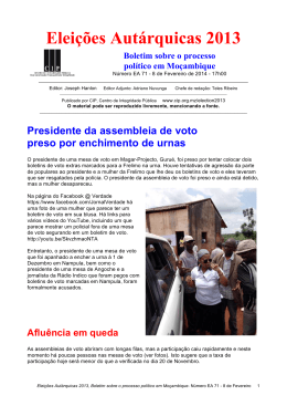 Eleições Autárquicas 2013 - CIP