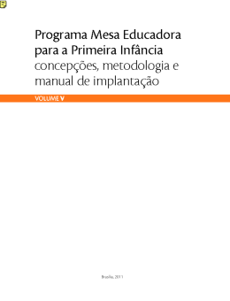 Programa Mesa Educadora para a Primeira Inf&acirc;ncia
