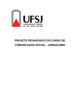 projeto pedag&oacute;gico do curso de comunica&ccedil;&atilde;o social