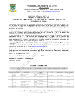 edital de classifica&ccedil;&atilde;o