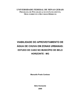 viabilidade do aproveitamento de &aacute;gua de chuva em