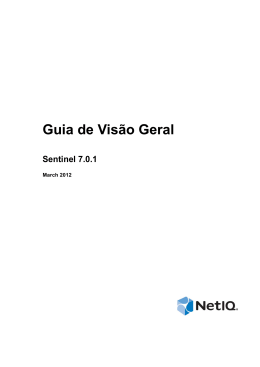 Guia de Visão Geral do NetIQ Sentinel 7.0.1