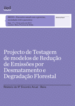 Projecto de Testagem de modelos de Redu&ccedil;&atilde;o de