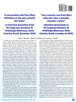 &ldquo;A conversation with Ernst Mayr: reflections on the past, present, and