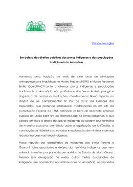 Carta Em Defesa - Museu Paraense Emílio Goeldi