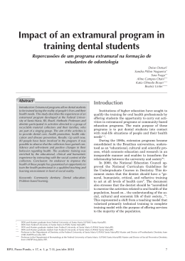 Impact of an extramural program in training dental students