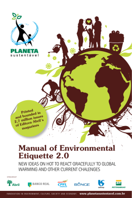 Manual of Environmental Etiquette 2.0 - Planeta Sustentável