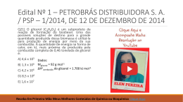 Prova Petrobrás Técnico de Operação Júnior Resolvida Prova 4 Edital 1/2014