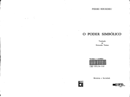 BOURDIEU, P. O poder simbólico