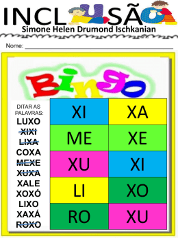 BINGO LETRA X