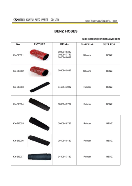 BENZ hose catalog