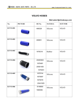 VOLVO hoses catalog