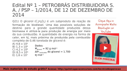 QUESTÃO 21 PROVA 4 PETROBRÁS 2014 COMENTADA | Química Para Concurso Técnico de Operação da Petrobrás
