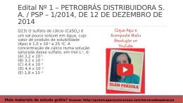 QUESTÃO 23 PROVA 4 PETROBRÁS 2014 COMENTADA | Química Para concurso Técnico de Operação da Petrobrás