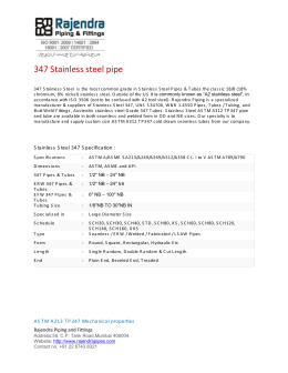347 Stainless steel pipe