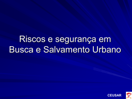 CEUSAR 05 Riscos e segurança em Busca e Salvamento Urbano BOMBEIROS SINTRA