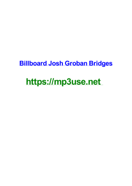 Billboard Josh Groban Bridges