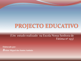 PROJECTO EDUCATIVO belizio dos