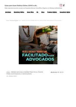 2021 - REDES SOCIAIS E MARKETING FACILITADOS PARA ADVOGADOS E ADVOGADAS   Cursos On-Line EaD