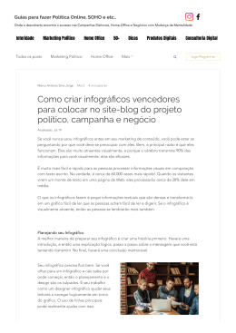 Como criar infográficos vencedores para colocar no site-blog do projeto político, campanha e negócio