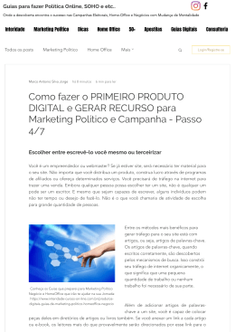 Passo 4 7 Como fazer o PRIMEIRO PRODUTO DIGITAL e GERAR RECURSO para Marketing Político e Campanha - Passo 4 7