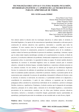 TECNOLOG&Iacute;AS EDUCATIVAS Y CULTURA MAKER DOI2026 